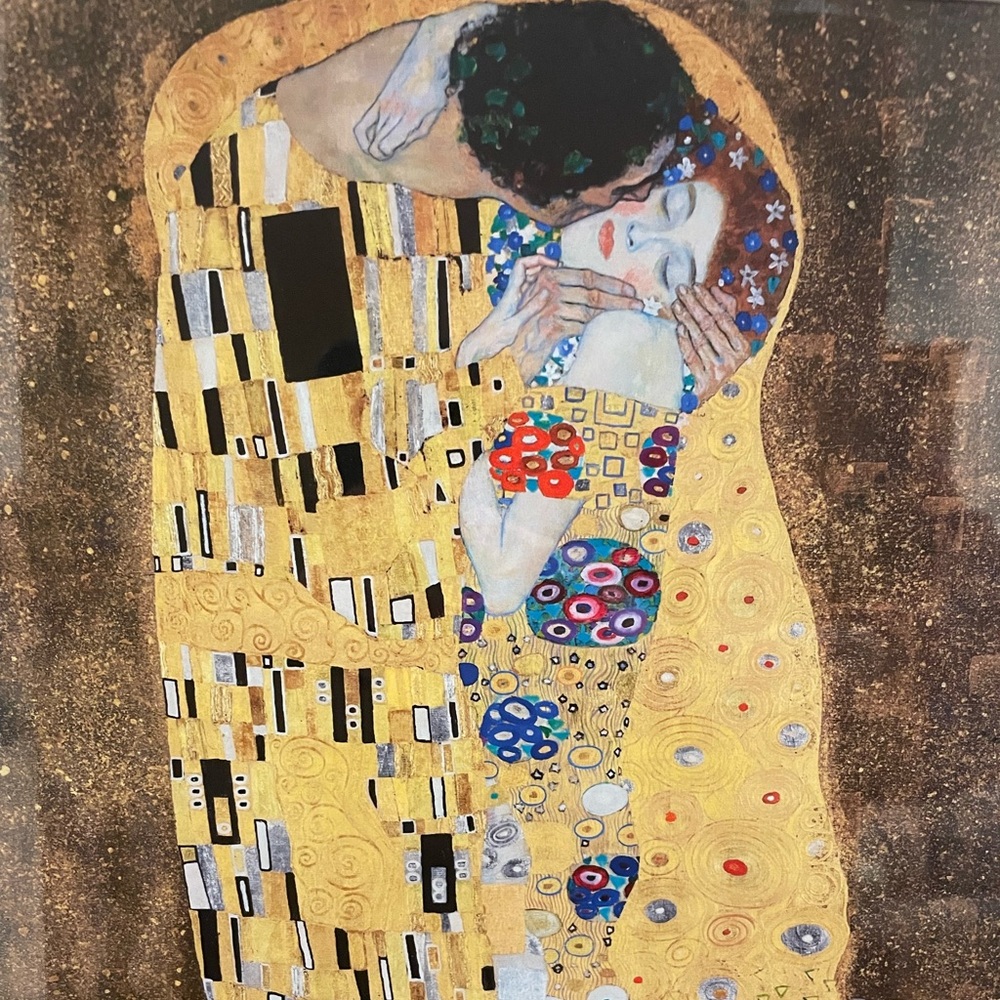 Klimt The Kiss Framed Print Art Nouveau Modern Art Gustav Der Kuss 12x15 Museum - Picture 3 of 3